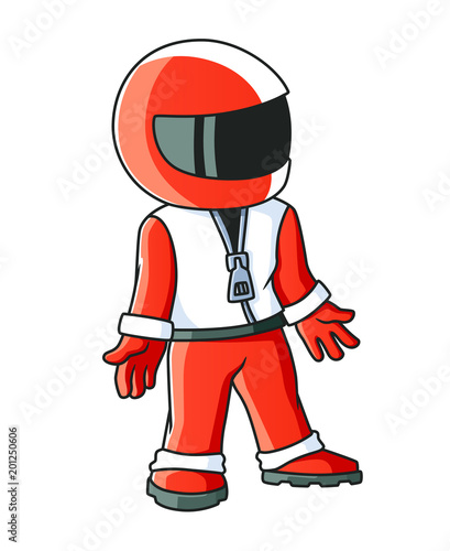 Max the Racer Confused. Vector Illustration