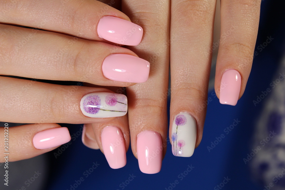 stylish manicure with a design stylish manicure with a design