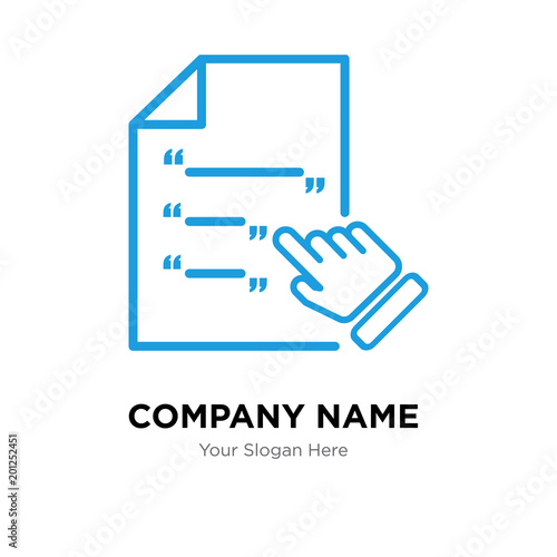 Contract company logo design template