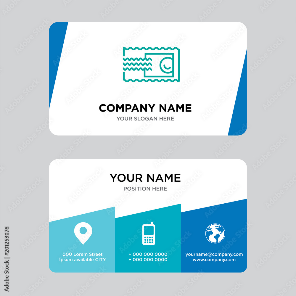 Stamp business card design template Stamp business card design template