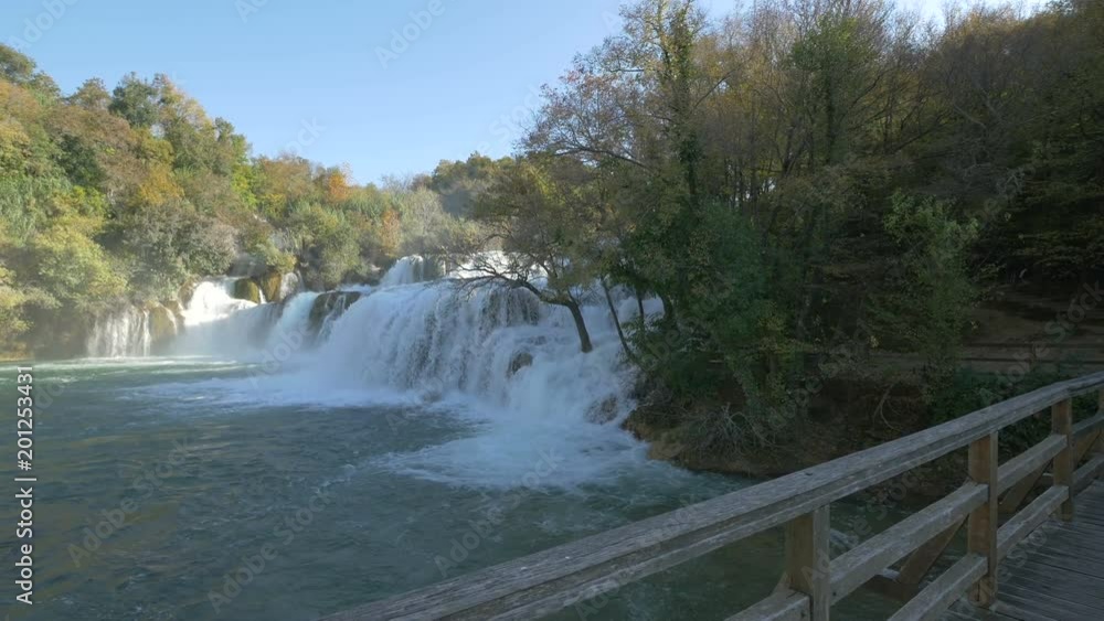Waterfall seen from a bridge Waterfall seen from a bridge