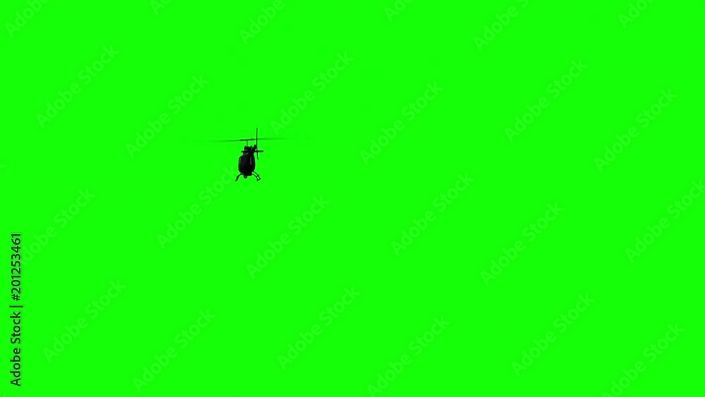 Green Screen Shot of a Helicopter Animation Green Screen Shot of a Helicopter Animation