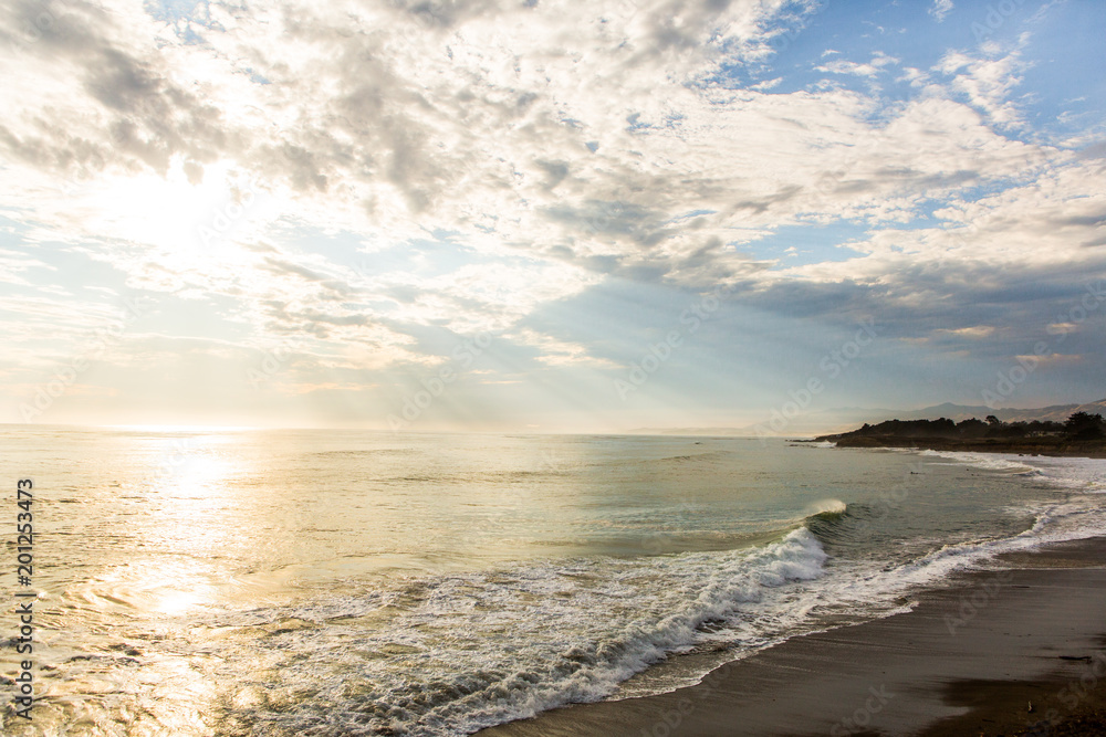 Tide Rolling in at Sunset 02