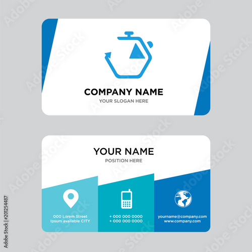 Chronometer business card design template