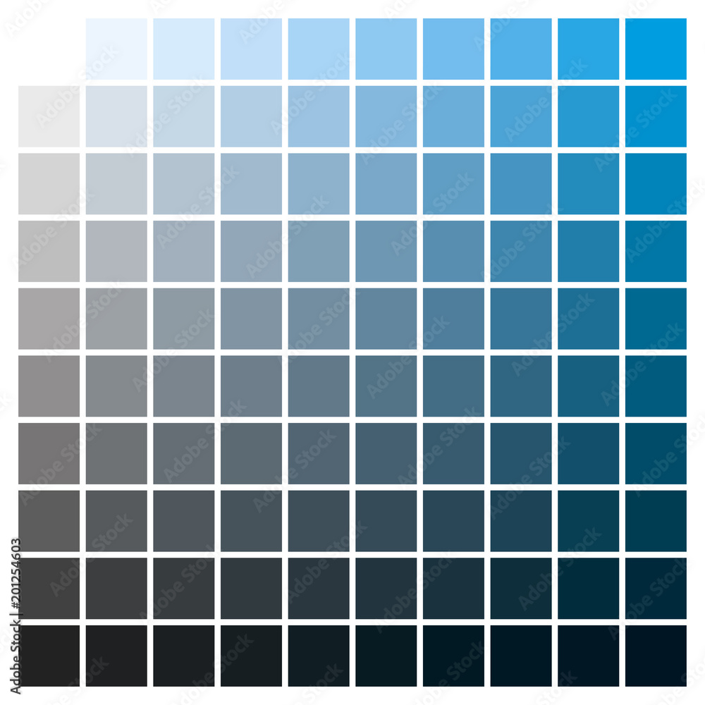 Color chart cyan black print production color guide ink catalog