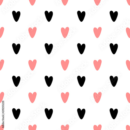 Heart seamless pattern with...