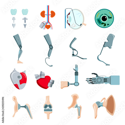 Prothesis Implants Flat Set