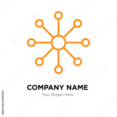 Balancing data company logo design template