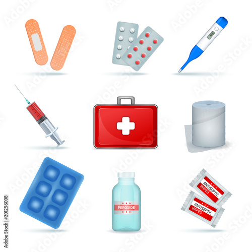 First Aid Kit Realistic Set 
