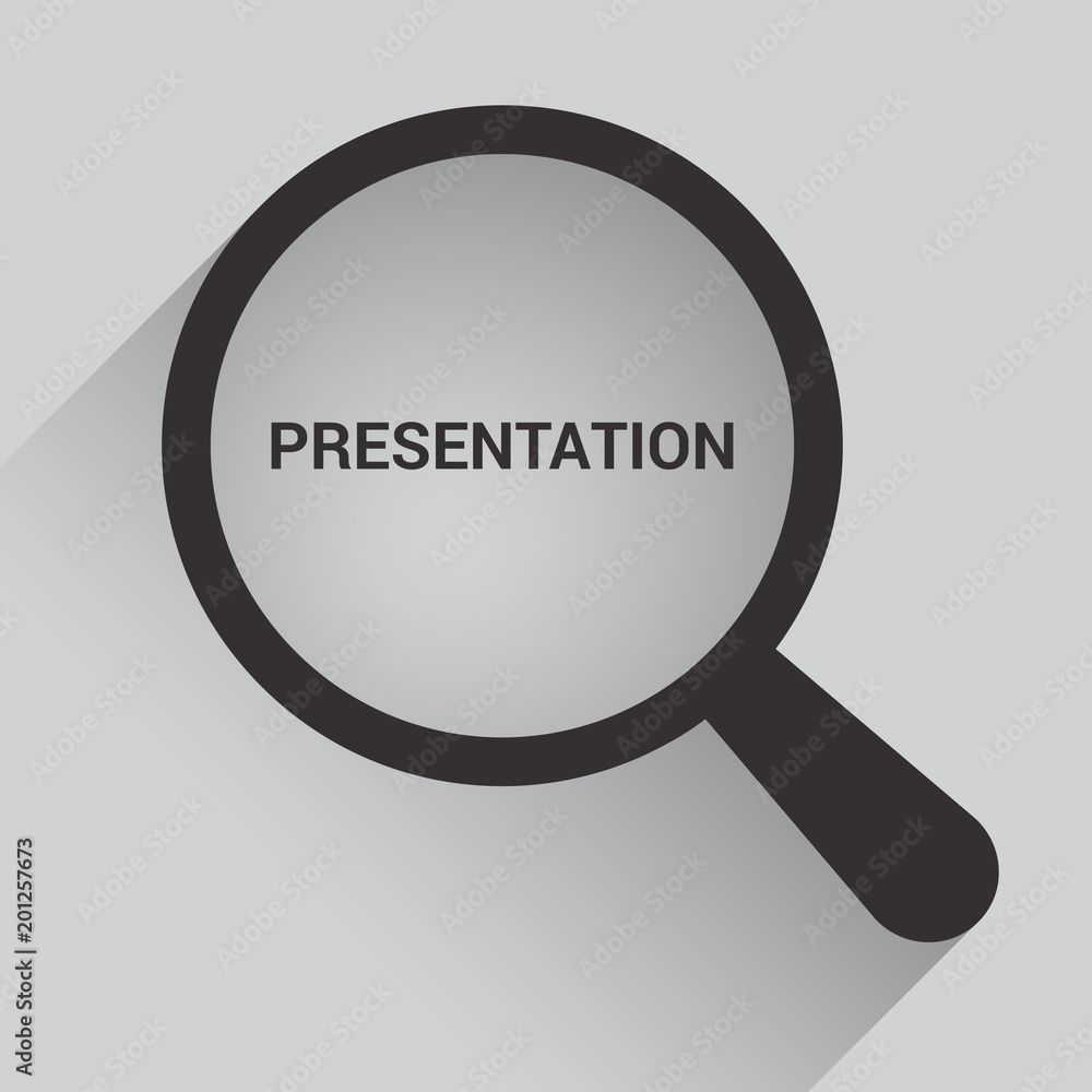 Magnifying Optical Glass With Words Presentation Magnifying Optical Glass With Words Presentation
