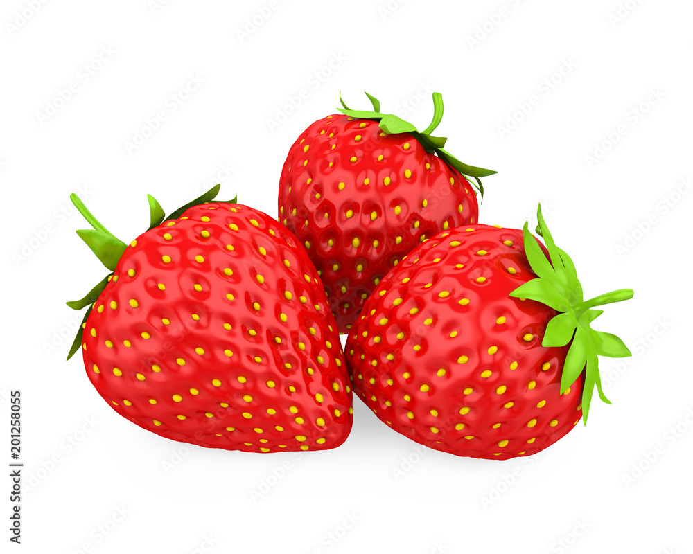 Strawberries Isolated Strawberries Isolated