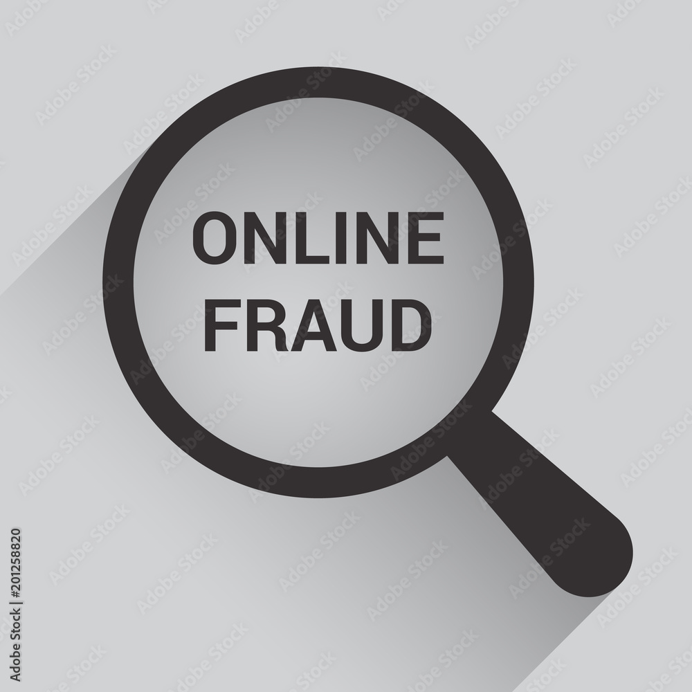 Privacy Concept: Magnifying Optical Glass With Words Online Fraud Privacy Concept: Magnifying Optical Glass With Words Online Fraud