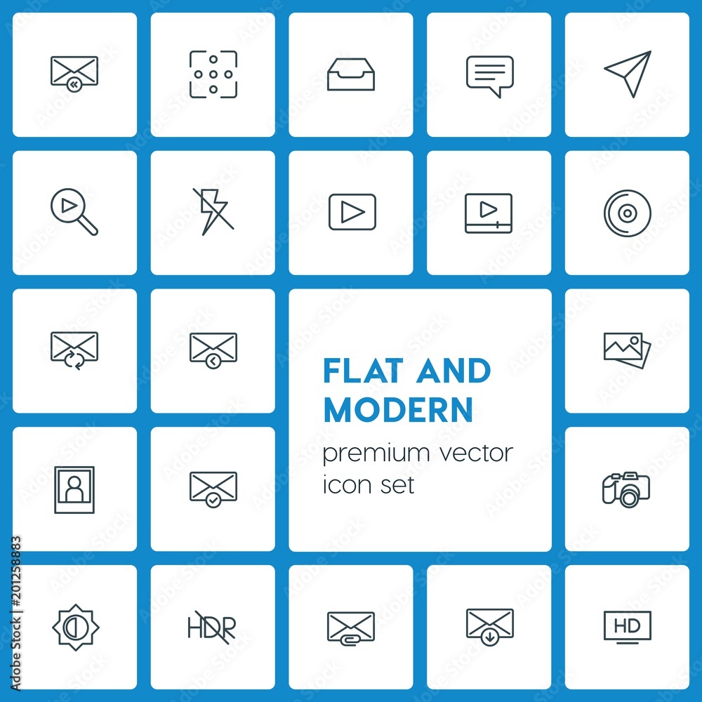 Modern Simple Set of video, photos, email Vector outline Icons. ..Contains such Icons as travel, answer, bright, high, icon, dslr, mail and more on dark background. Fully Editable. Pixel Perfect Modern Simple Set of video, photos, email Vector outline Icons. ..Contains such Icons as travel, answer, bright, high, icon, dslr, mail and more on dark background. Fully Editable. Pixel Perfect