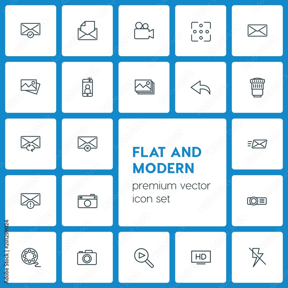 Modern Simple Set of video, photos, email Vector outline Icons. ..Contains such Icons as choose, vector, social, video, movie, off, hd and more on dark background. Fully Editable. Pixel Perfect Modern Simple Set of video, photos, email Vector outline Icons. ..Contains such Icons as choose, vector, social, video, movie, off, hd and more on dark background. Fully Editable. Pixel Perfect