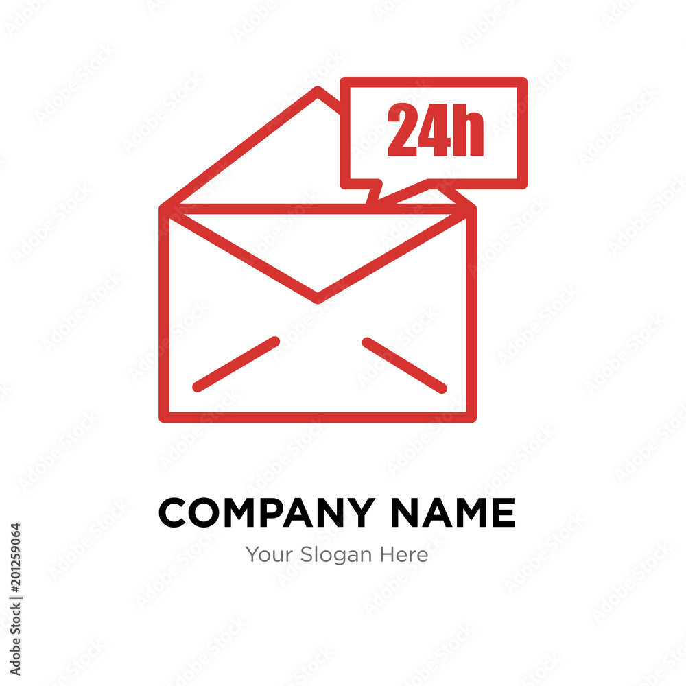 Mail 24 hours company logo design template Mail 24 hours company logo design template