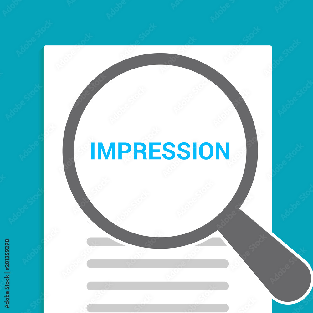 Magnifying Optical Glass With Words Impression Magnifying Optical Glass With Words Impression