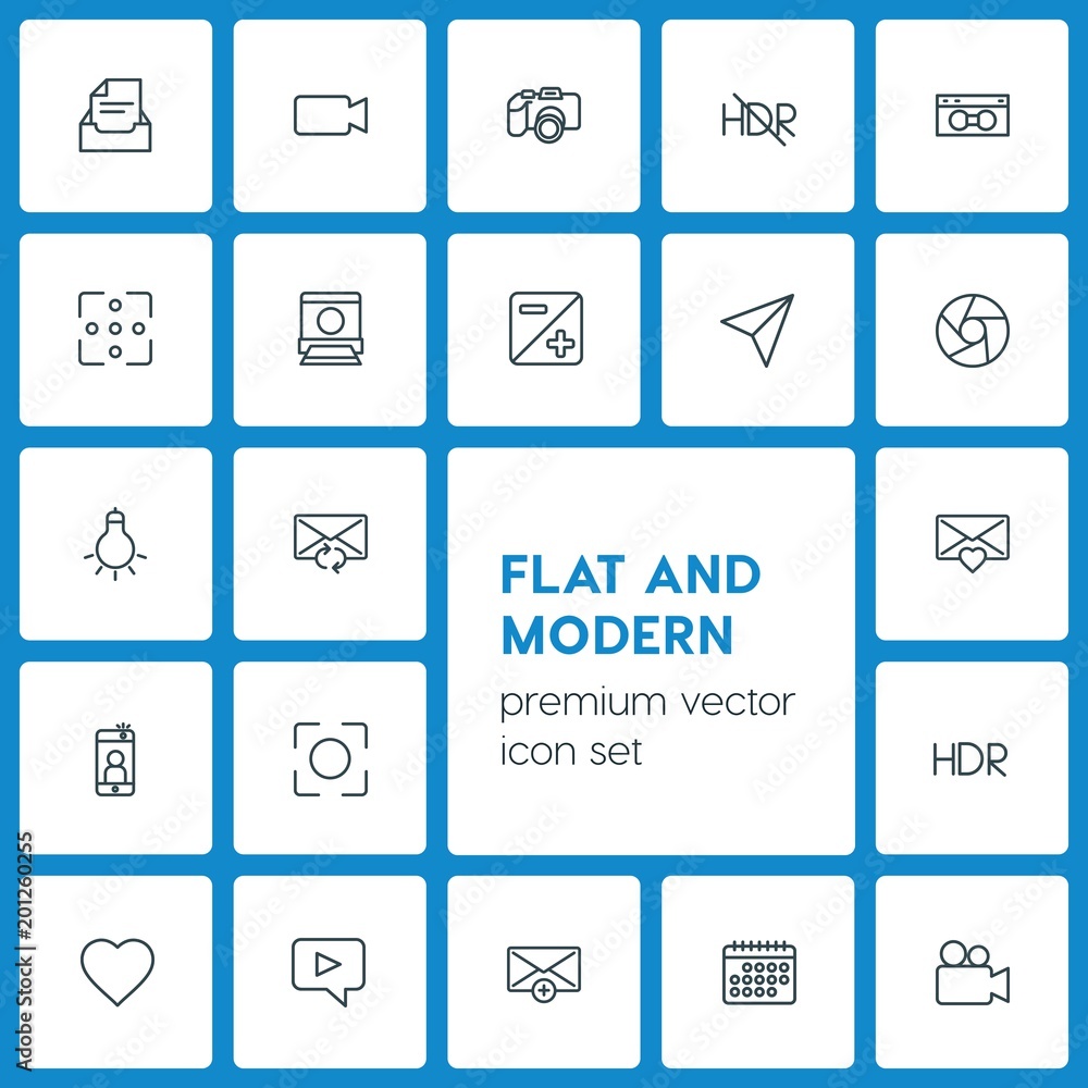 Modern Simple Set of video, photos, email Vector outline Icons. ..Contains such Icons as camera, mail, heart, phone, retro, architecture and more on dark background. Fully Editable. Pixel Perfect Modern Simple Set of video, photos, email Vector outline Icons. ..Contains such Icons as camera, mail, heart, phone, retro, architecture and more on dark background. Fully Editable. Pixel Perfect