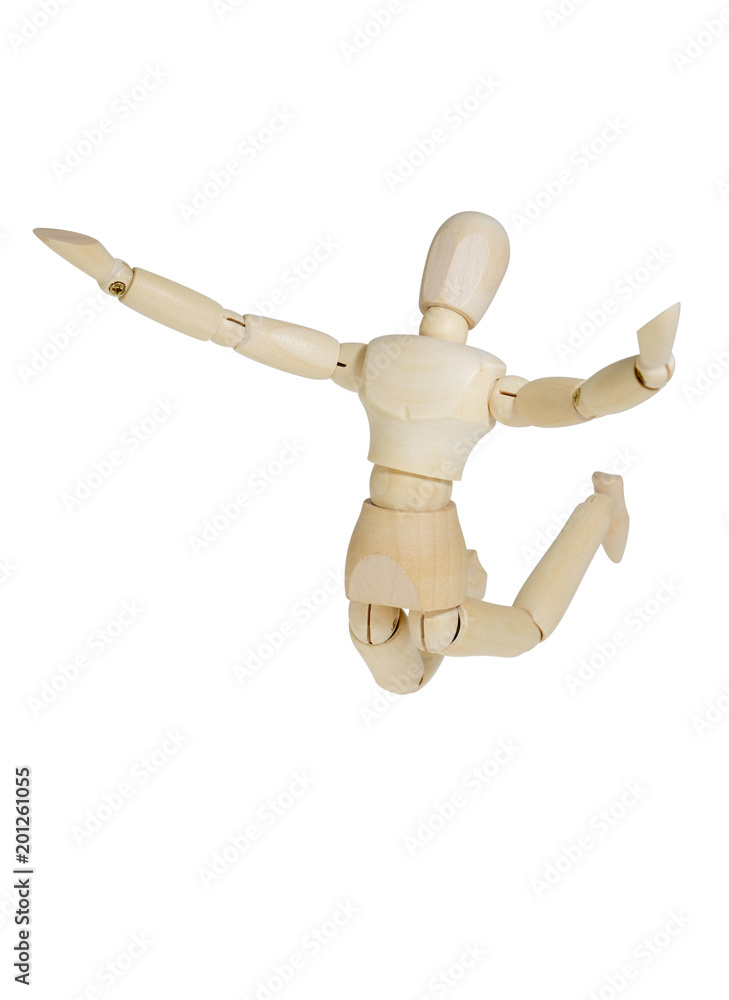 Wooden mannequin. Wooden mannequin.