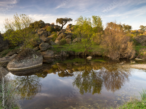 Cornalvo Natural Park, el Rugidero in springtime