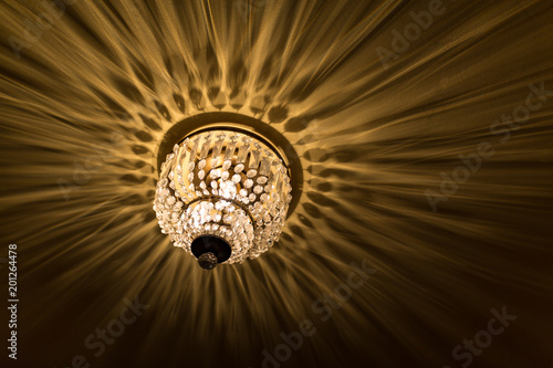 Luxury lamp and light rays