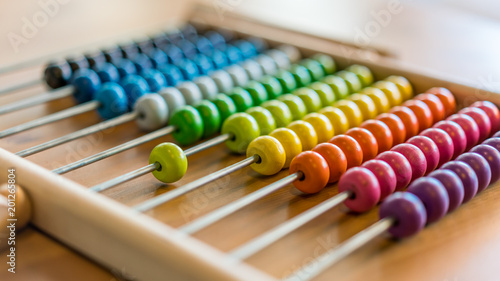 Calculate Colorful Abacus photo