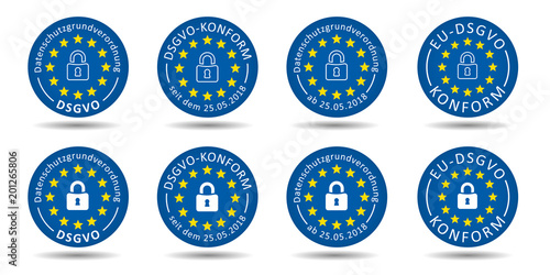 DSGVO Button-Set mit Verlauf