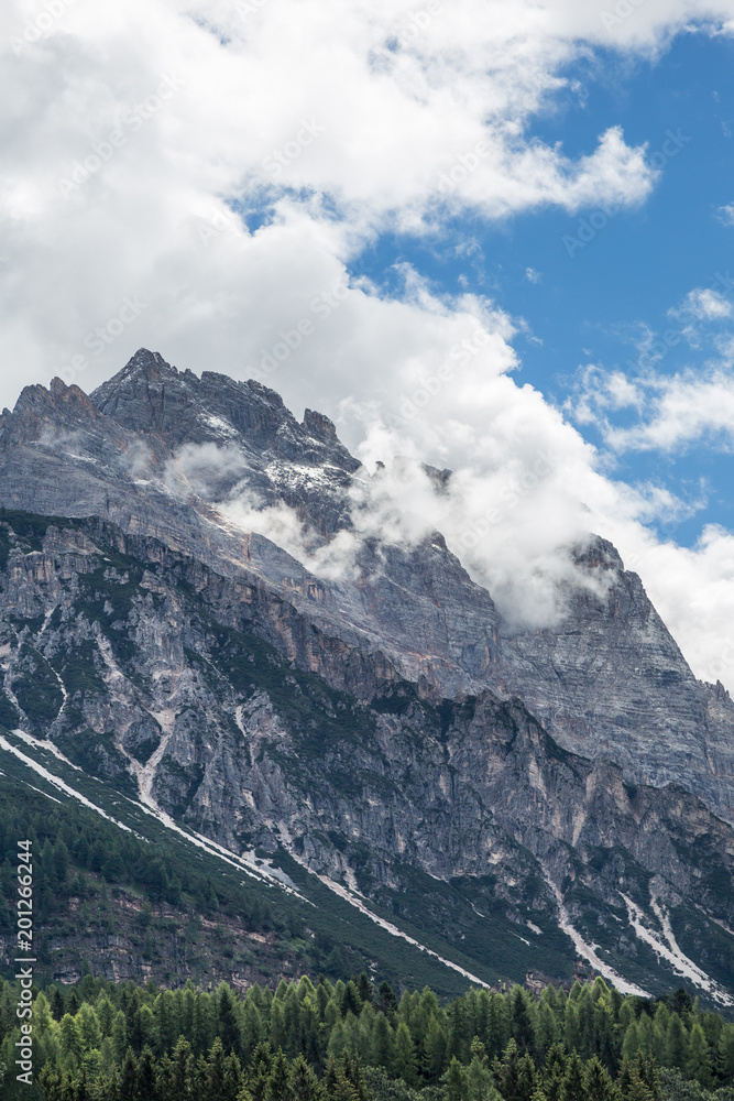 Mountain Ridge in Italian Dolomites Alps in Summer Time Mountain Ridge in Italian Dolomites Alps in Summer Time