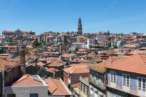 Aerial View of Porto: Houses and Rooftops, Portugal