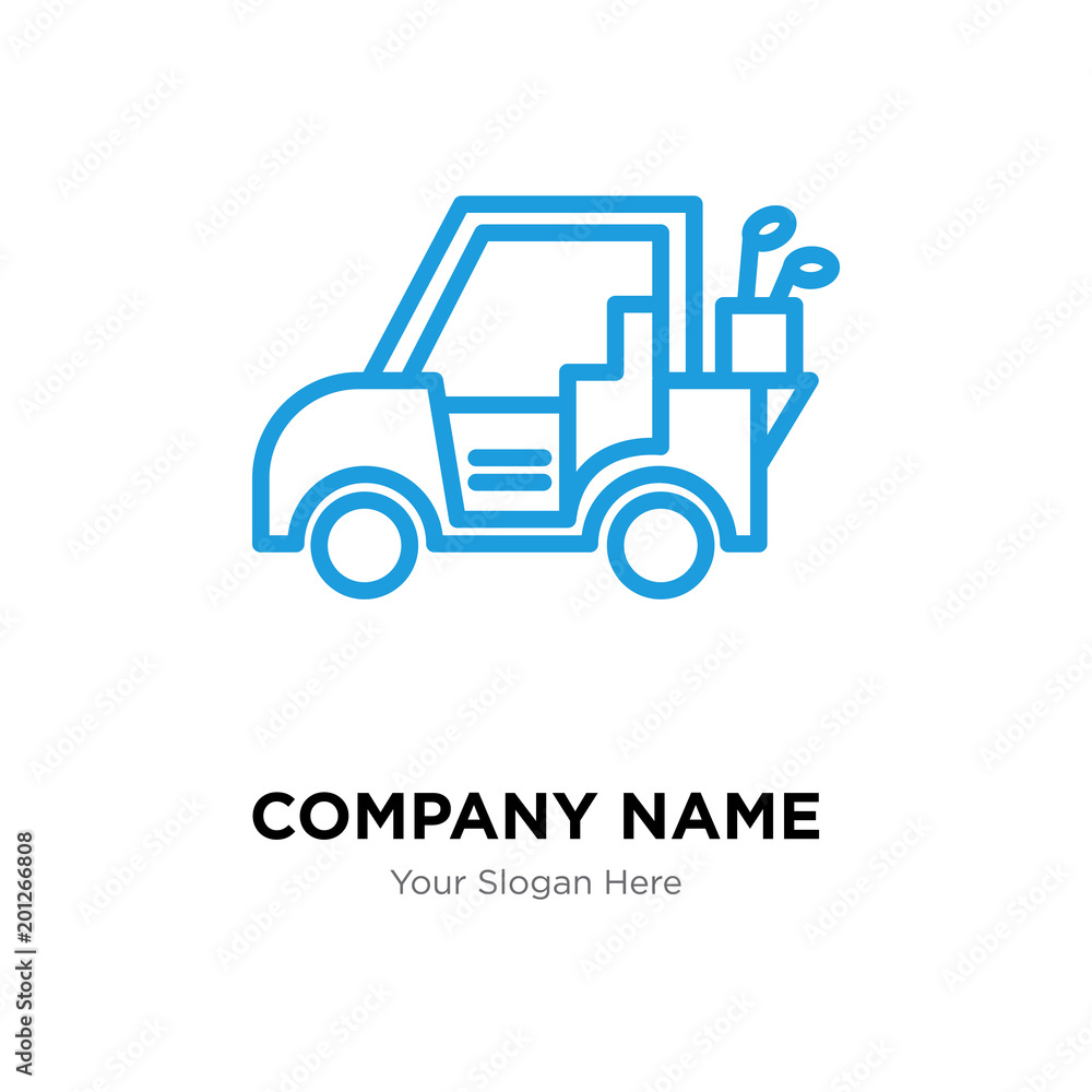 Golf car company logo design template