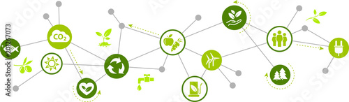 environmentally friendly technology / environmental challenges vector