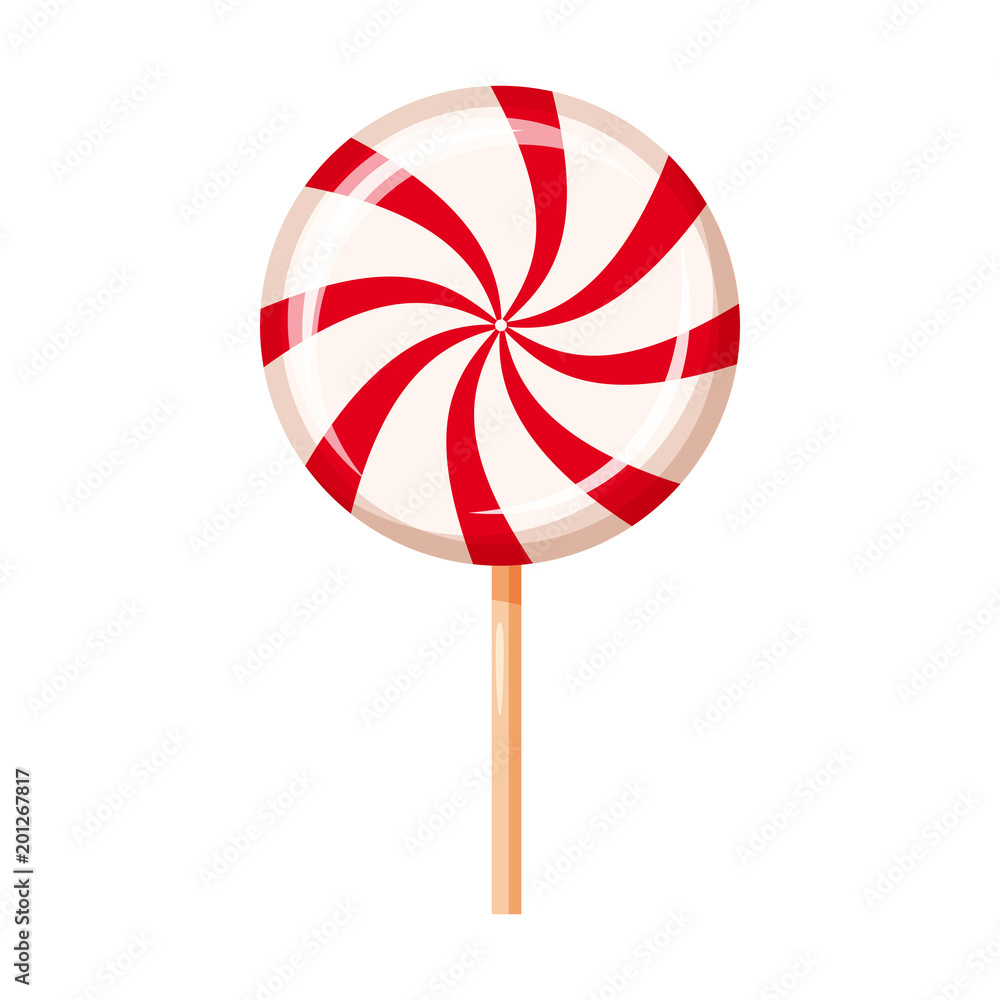 Striped peppermint candy, caramel, vector. Cartoon style, isolated Striped peppermint candy, caramel, vector. Cartoon style, isolated