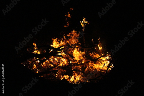  flame at night