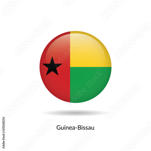 Free Download Guinea-Bissau flag - round glossy button. Vector Illustration. - GFXLoad
