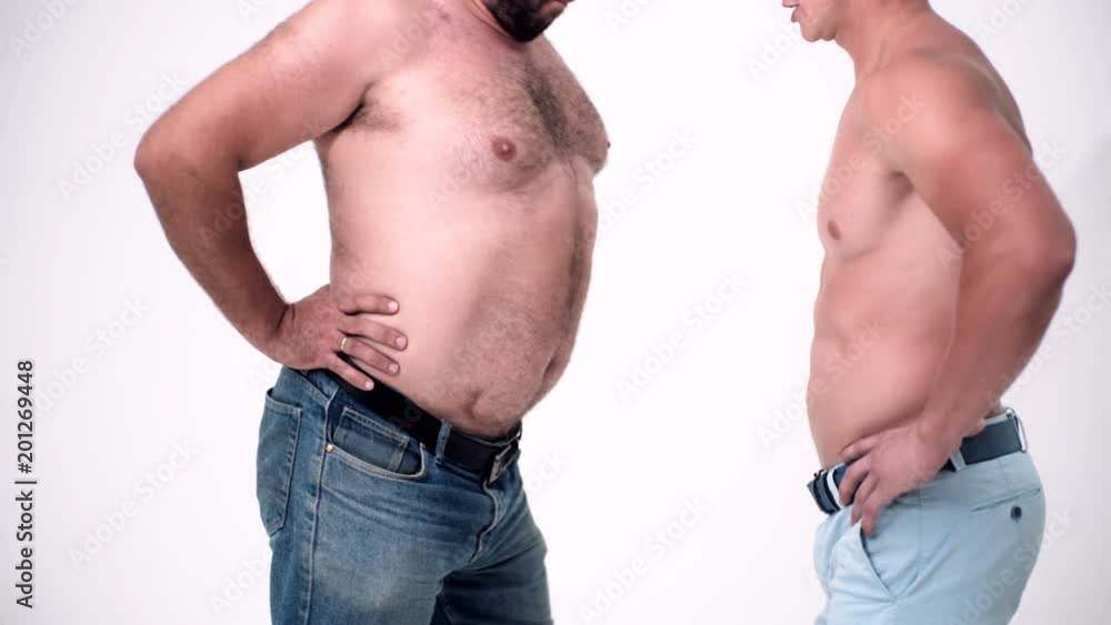 Fat vs fit. Belly. Beer belly vs fit. Sport vs beer. Fit sport guy