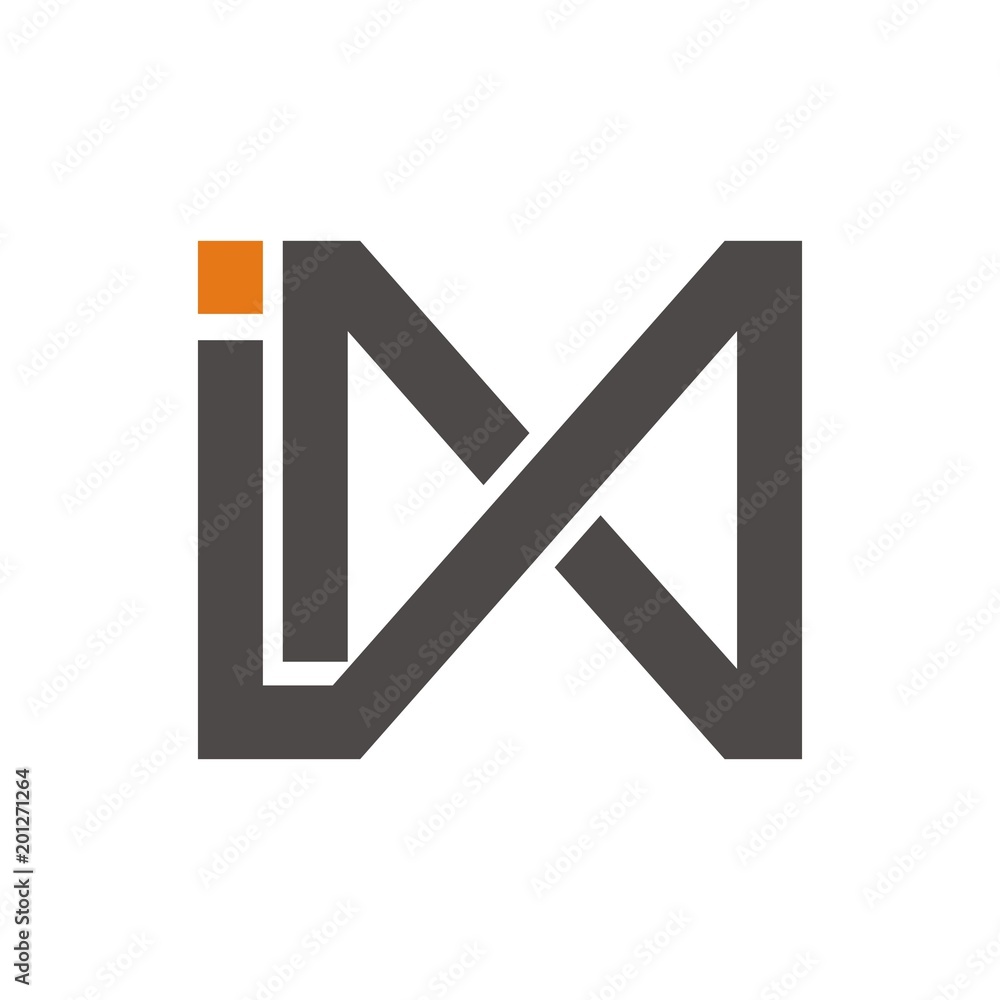 IM logo initial letter design template vector IM logo initial letter design template vector