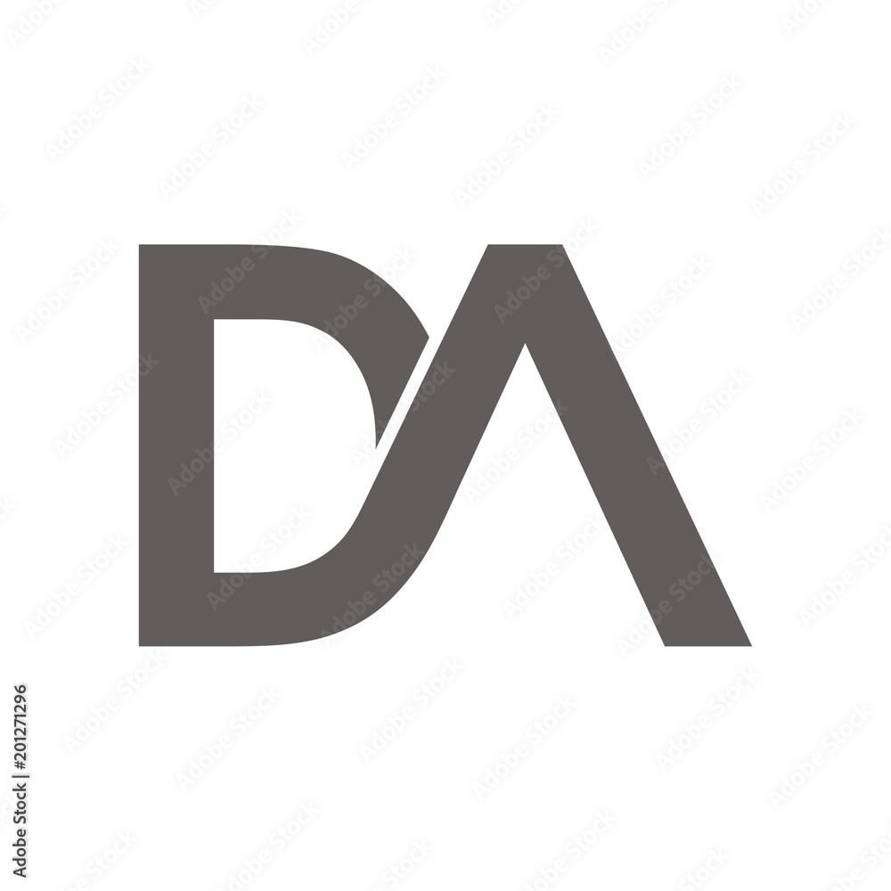 DA logo initial letter design template vector DA logo initial letter design template vector
