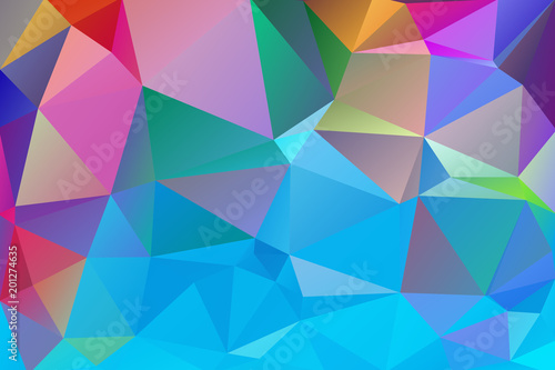 Abstract multicolored polygon  low polygon background. Transfusion of color. Geometric Pattern. Blue  pink  lilac  burgundy  saturated