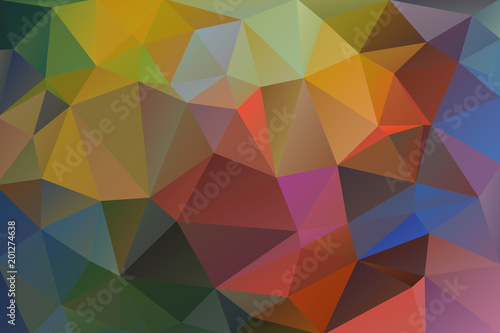 Abstract multicolored polygon  low polygon background. Transfusion of color. All the colors of the rainbow. Multicolor. Watercolor effect. Geometric Pattern