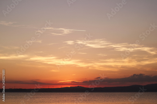 sunset over the lake  © Andre