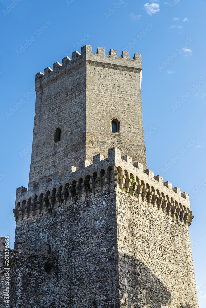 The Norman castle in Erice, Sicily, Italy
