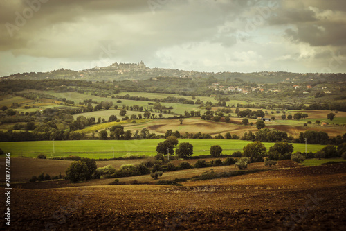 landscape from viterbo of montefiascone