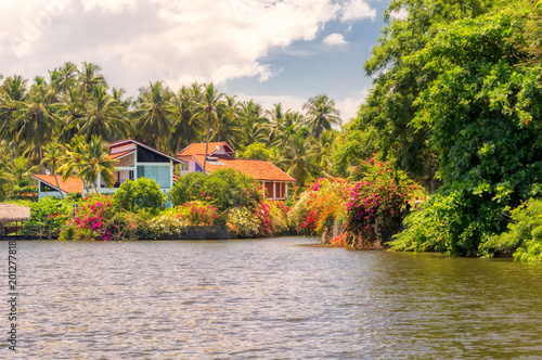 Canal in Negombo.Sri Lanka.