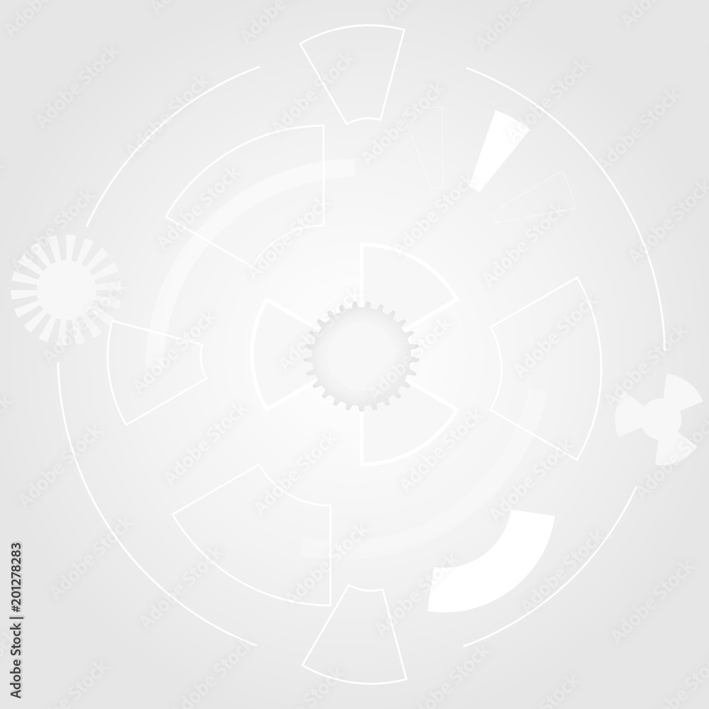 Geometric technology background with gears and shape. Vector abstract graphic design.
