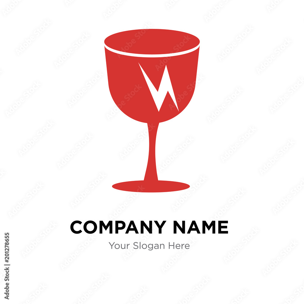 Fragile broken glass company logo design template Fragile broken glass company logo design template