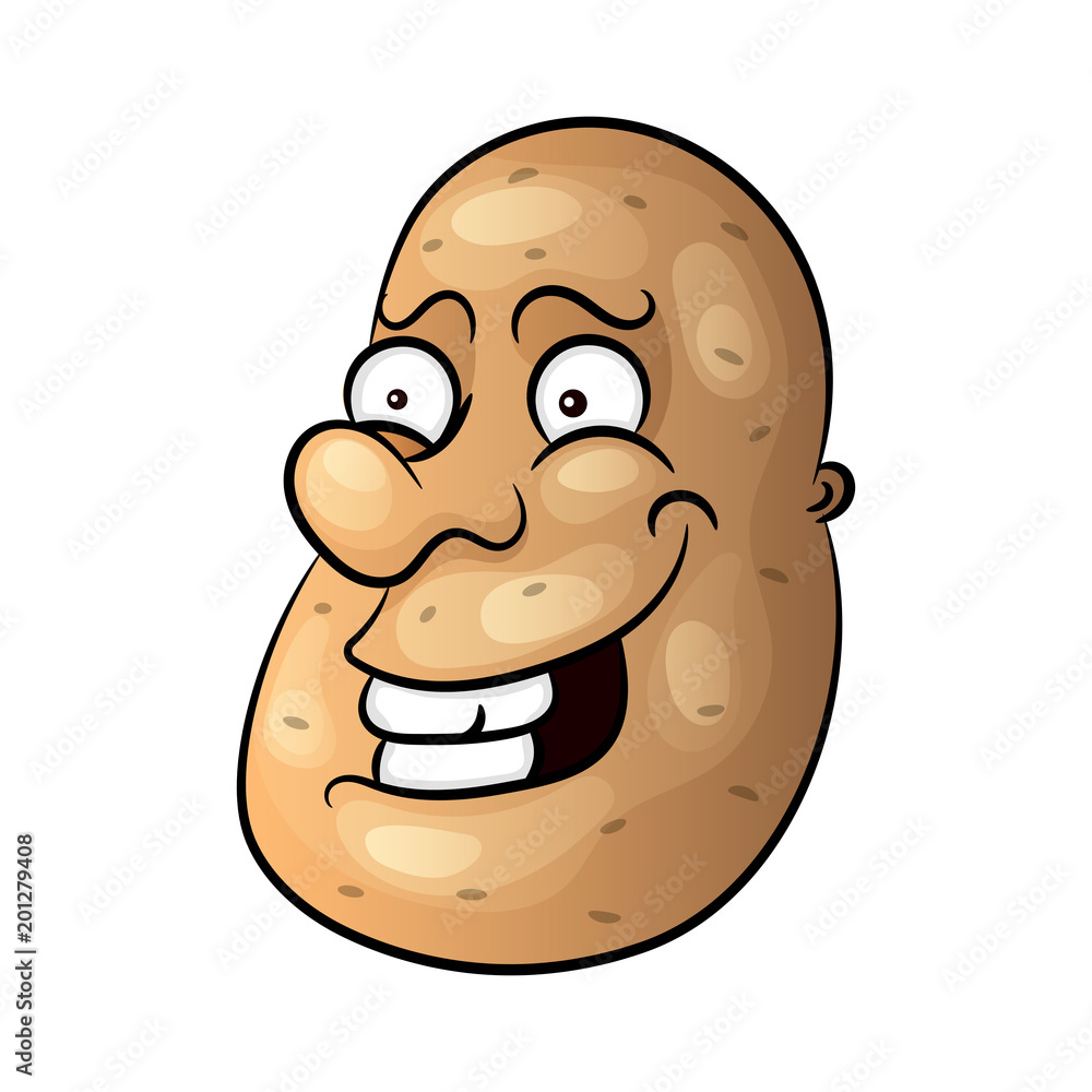 vector funny cartoon cute brown smiling tiny potato vector funny cartoon cute brown smiling tiny potato