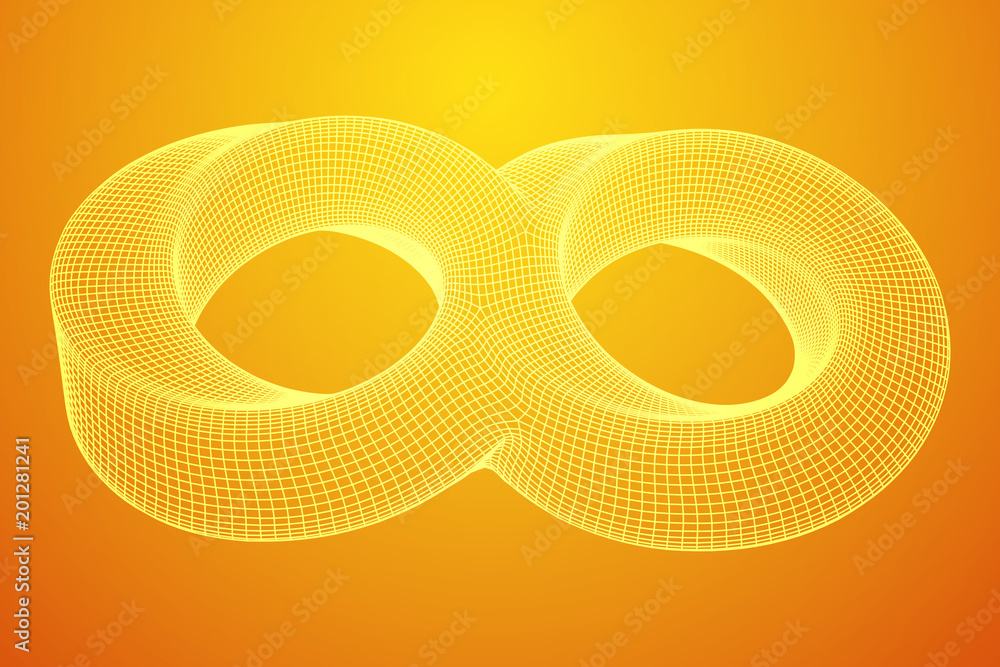Infinite Rings Geometry Mobius strip ring infinity sacred geometry. Spatial figure with ...