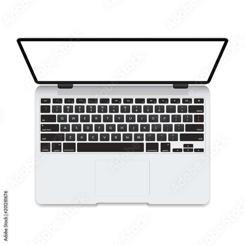 Mockup laptop isolated on white background. Vectror illustration. To present your application and web design.