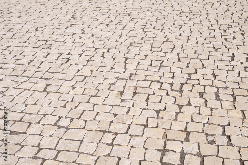 Street stone brick pavement