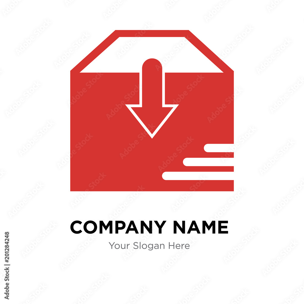 Package delivery company logo design template Package delivery company logo design template
