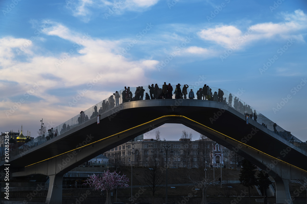 silhouettes of tourists on a good viewpoint silhouettes of tourists on a good viewpoint